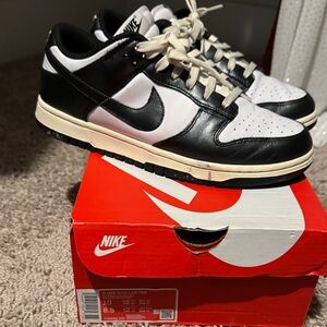Nike Black and White Dunk Sneakers (white & black coconut milk)
